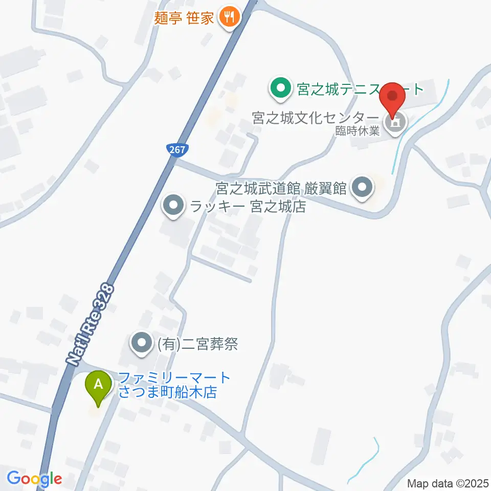 宮之城文化センター周辺のコンビニエンスストア一覧地図