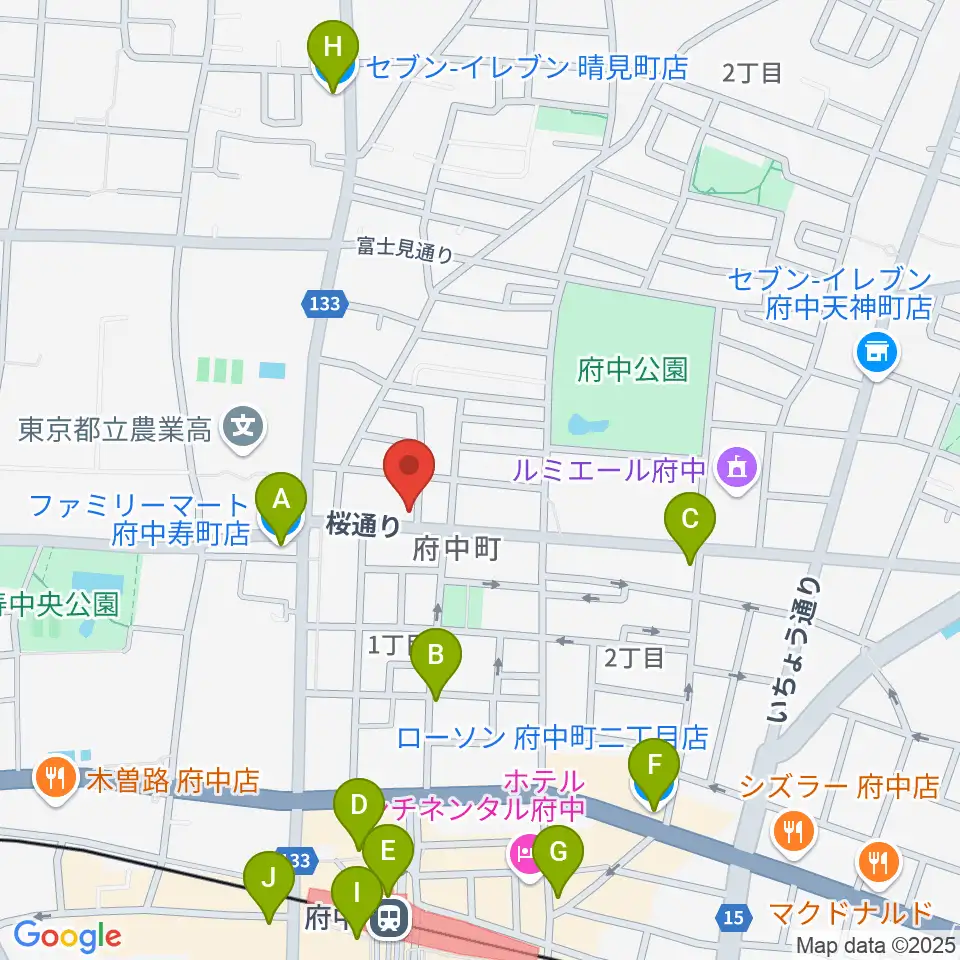 ラジオフチューズ周辺のコンビニエンスストア一覧地図