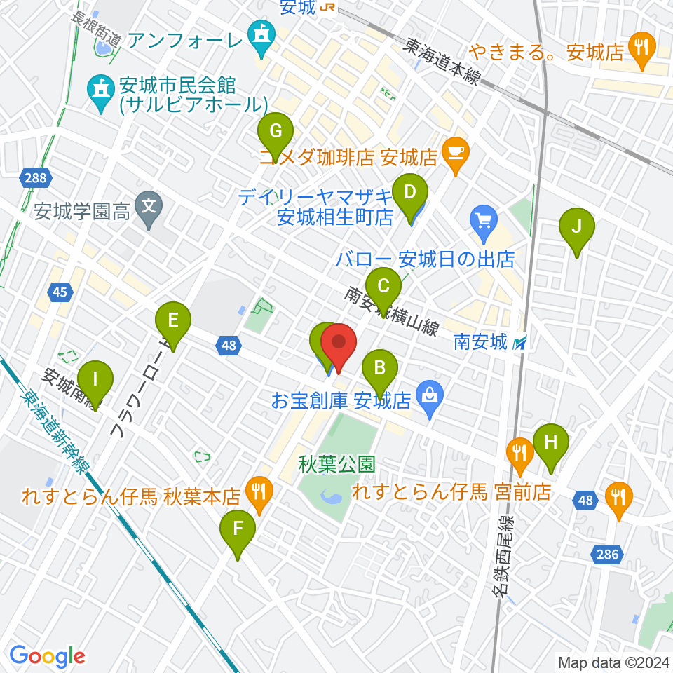 ギターショップメイヤ周辺のコンビニエンスストア一覧地図