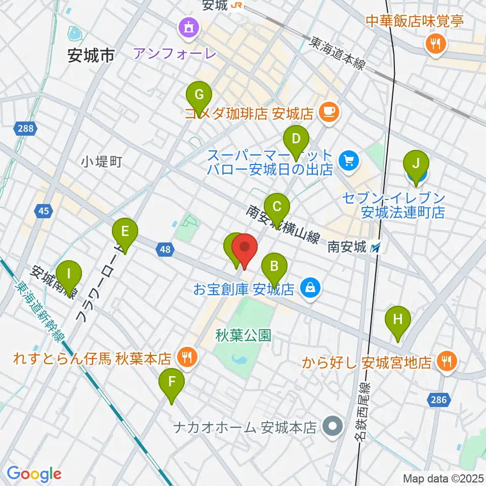 ギターショップメイヤ周辺のコンビニエンスストア一覧地図