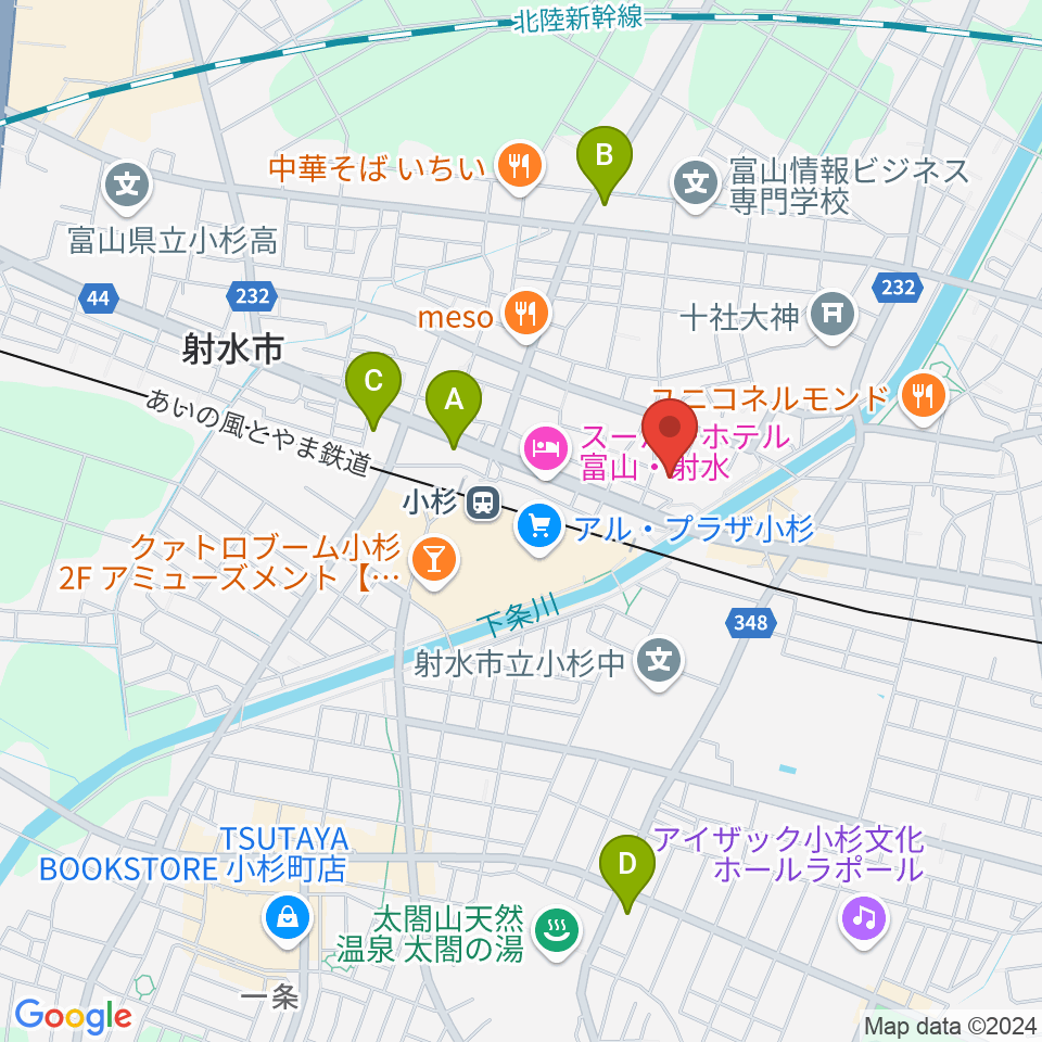 救急薬品市民交流プラザ（QQPlaza）周辺のコンビニエンスストア一覧地図