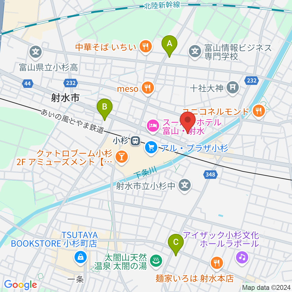 救急薬品市民交流プラザ（QQPlaza）周辺のコンビニエンスストア一覧地図