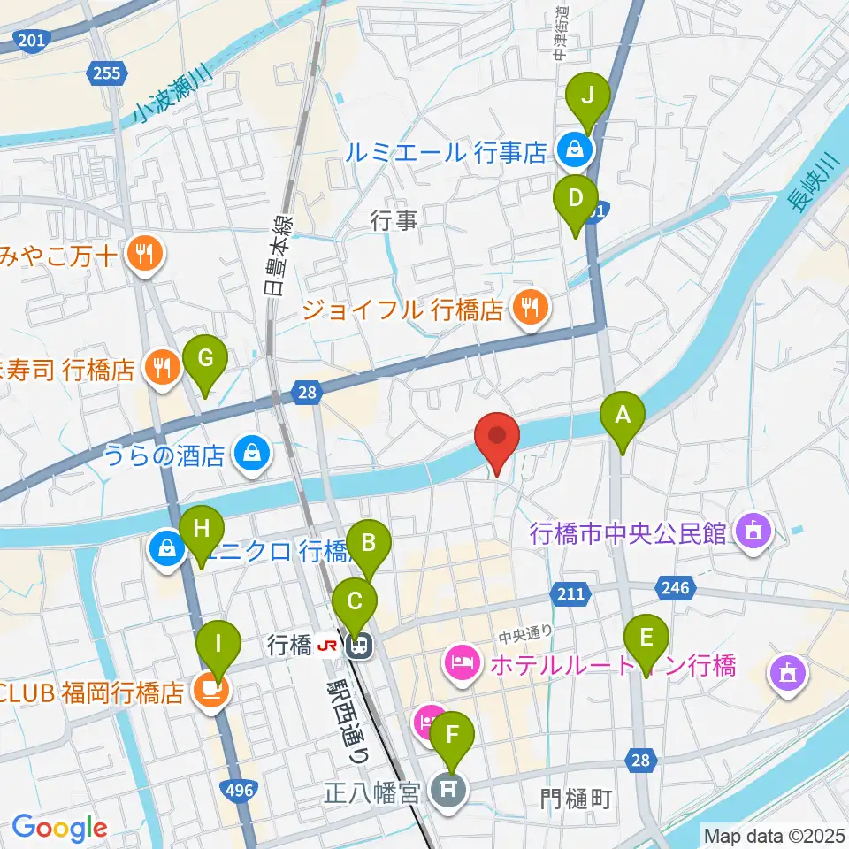 リブリオ行橋周辺のコンビニエンスストア一覧地図