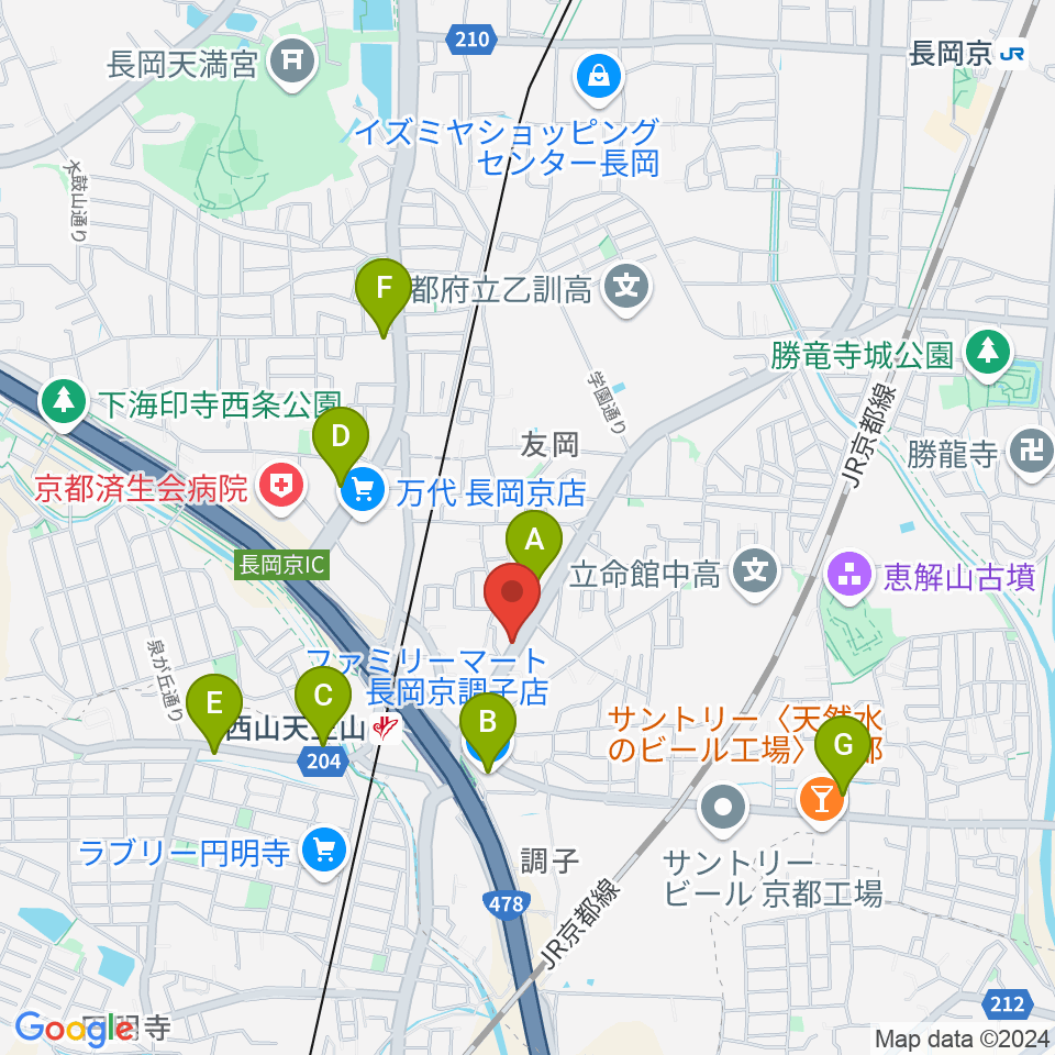 カヤック・クラヴィア周辺のコンビニエンスストア一覧地図