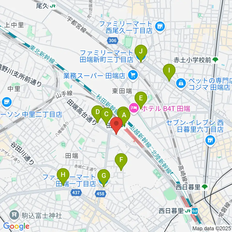 ギターリペア工房DNS周辺のコンビニエンスストア一覧地図