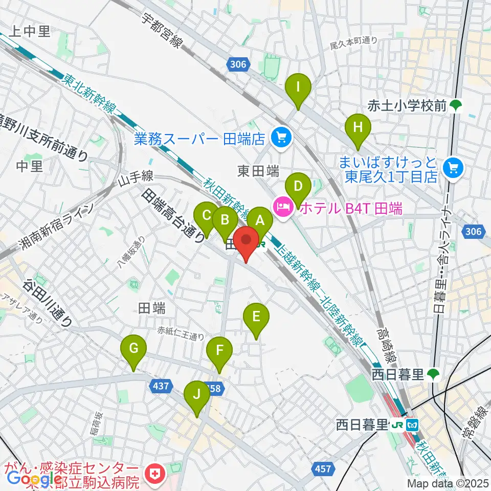 ギターリペア工房DNS周辺のコンビニエンスストア一覧地図
