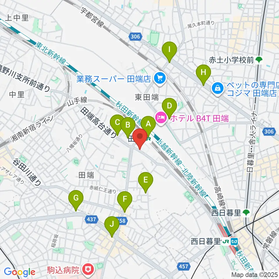 ギターリペア工房DNS周辺のコンビニエンスストア一覧地図