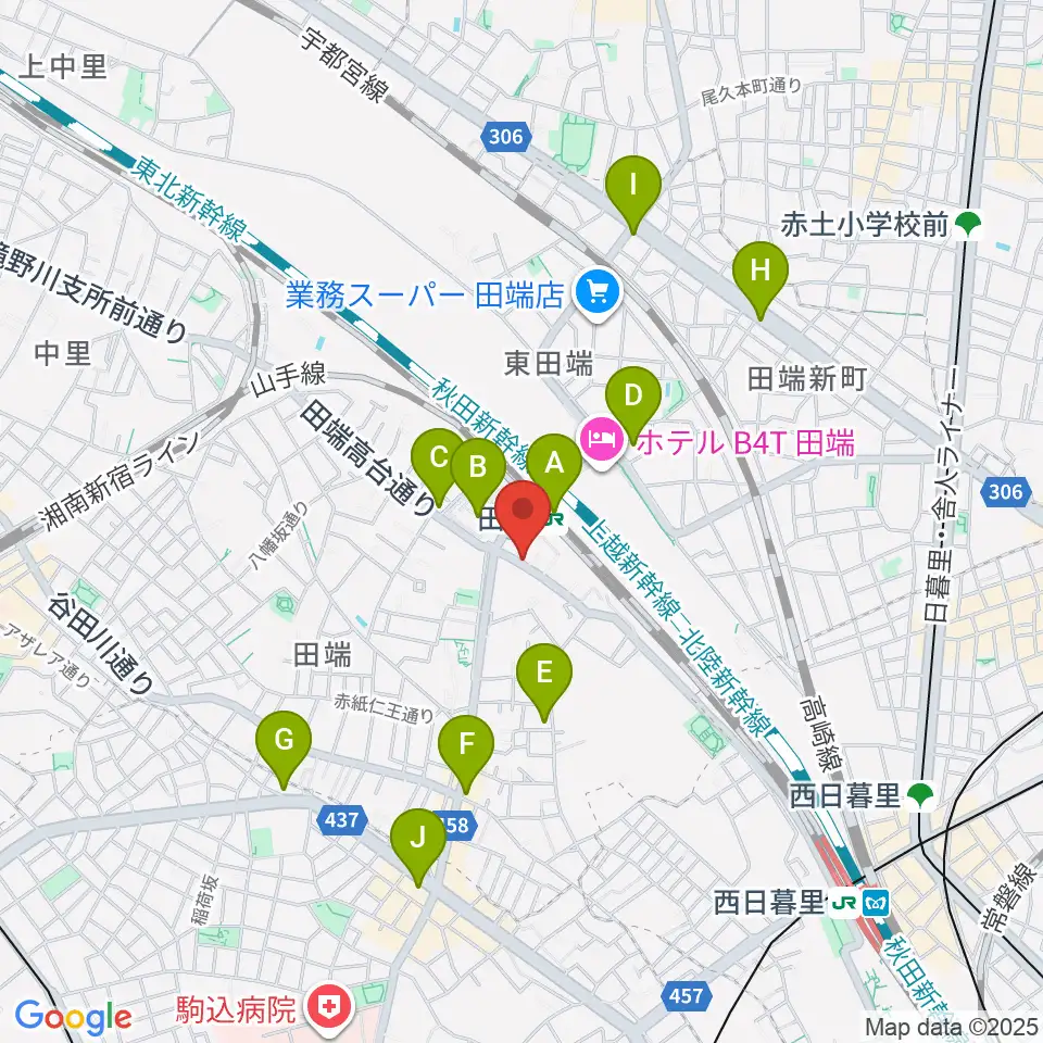 ギターリペア工房DNS周辺のコンビニエンスストア一覧地図