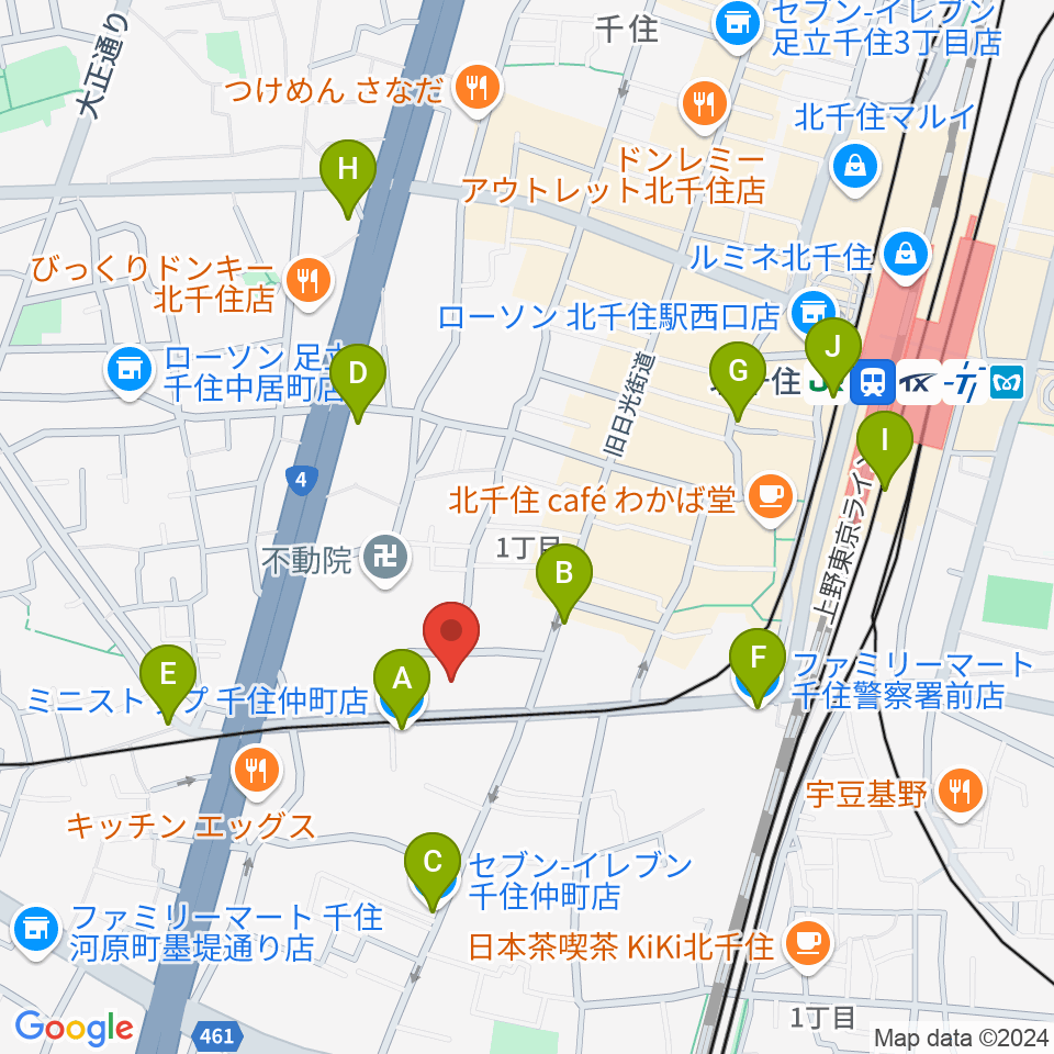 東京芸術センターホワイトスタジオ周辺のコンビニエンスストア一覧地図