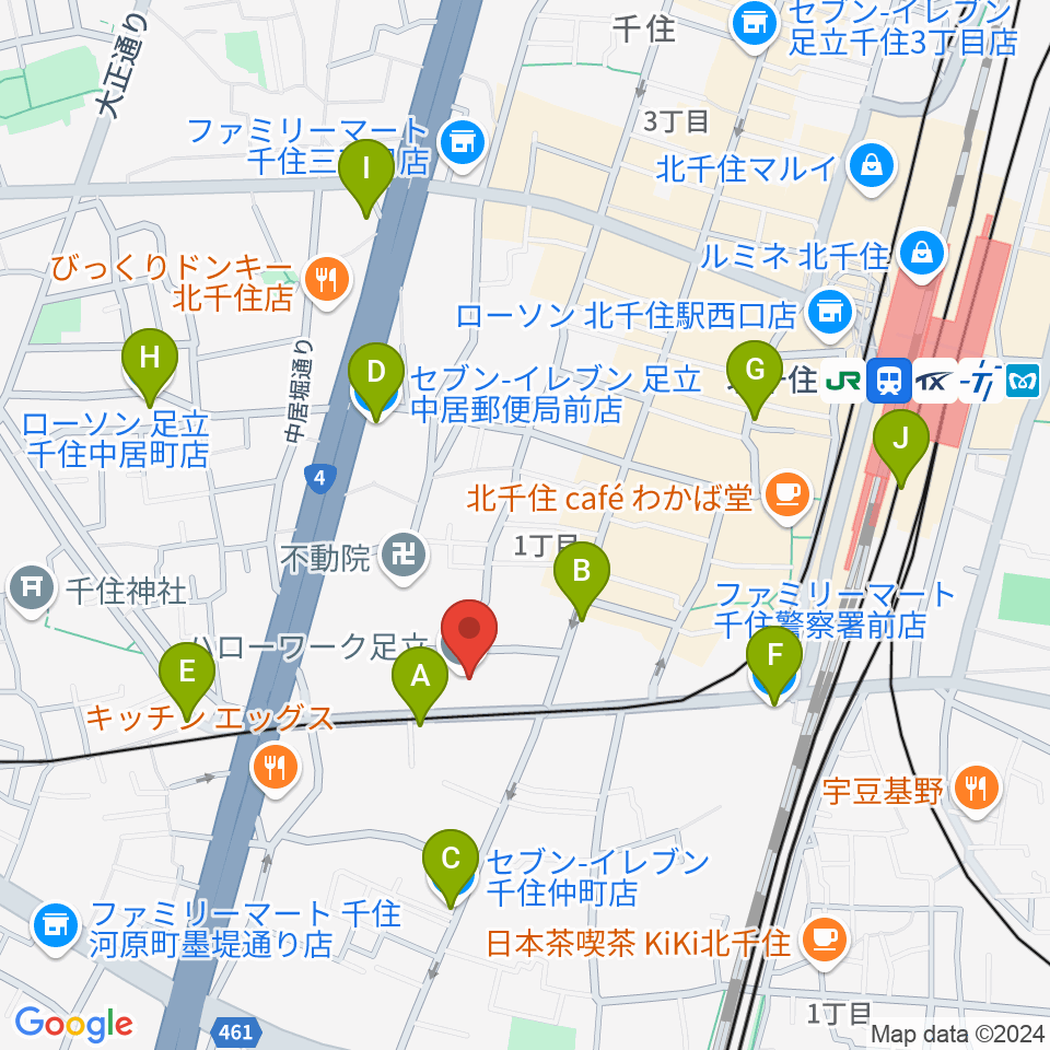 東京芸術センターホワイトスタジオ周辺のコンビニエンスストア一覧地図