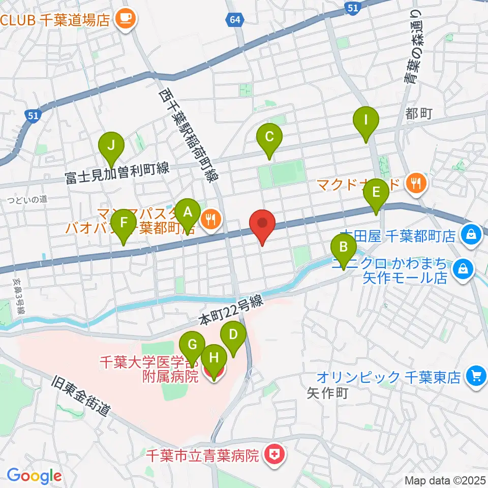 2AWスクエア周辺のコンビニエンスストア一覧地図