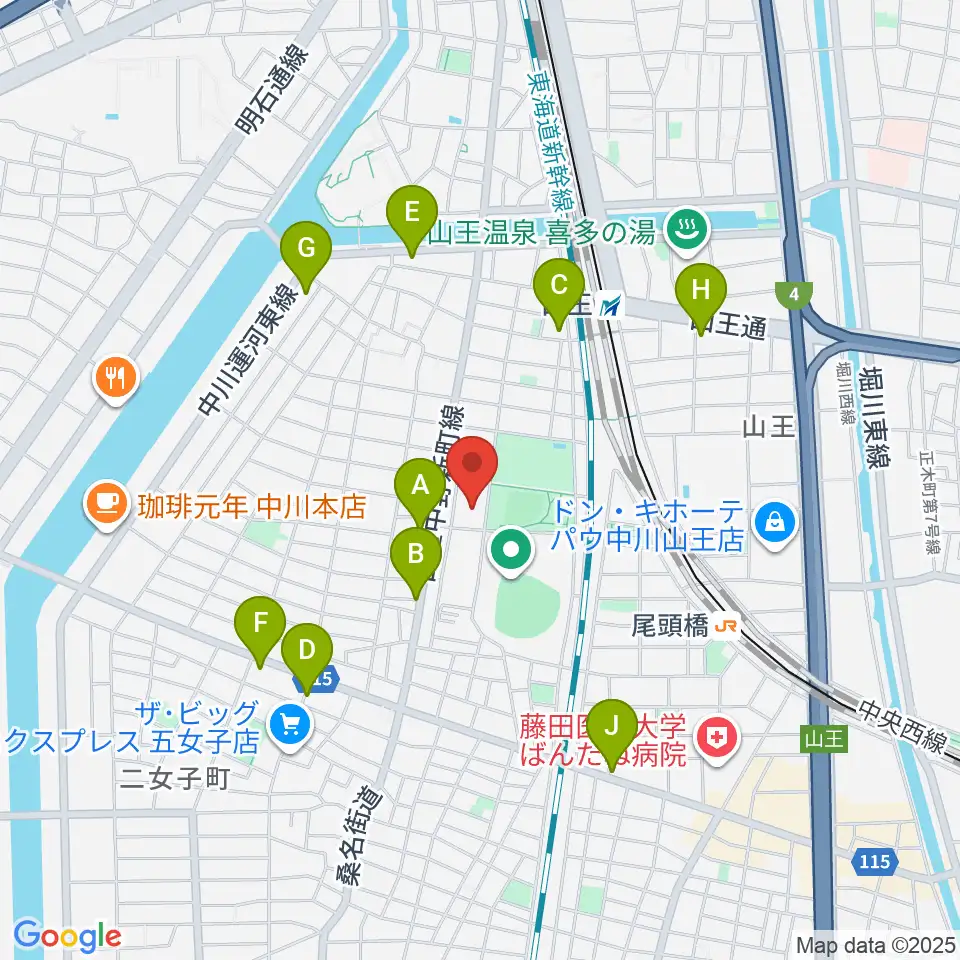 名古屋市露橋スポーツセンター周辺のコンビニエンスストア一覧地図