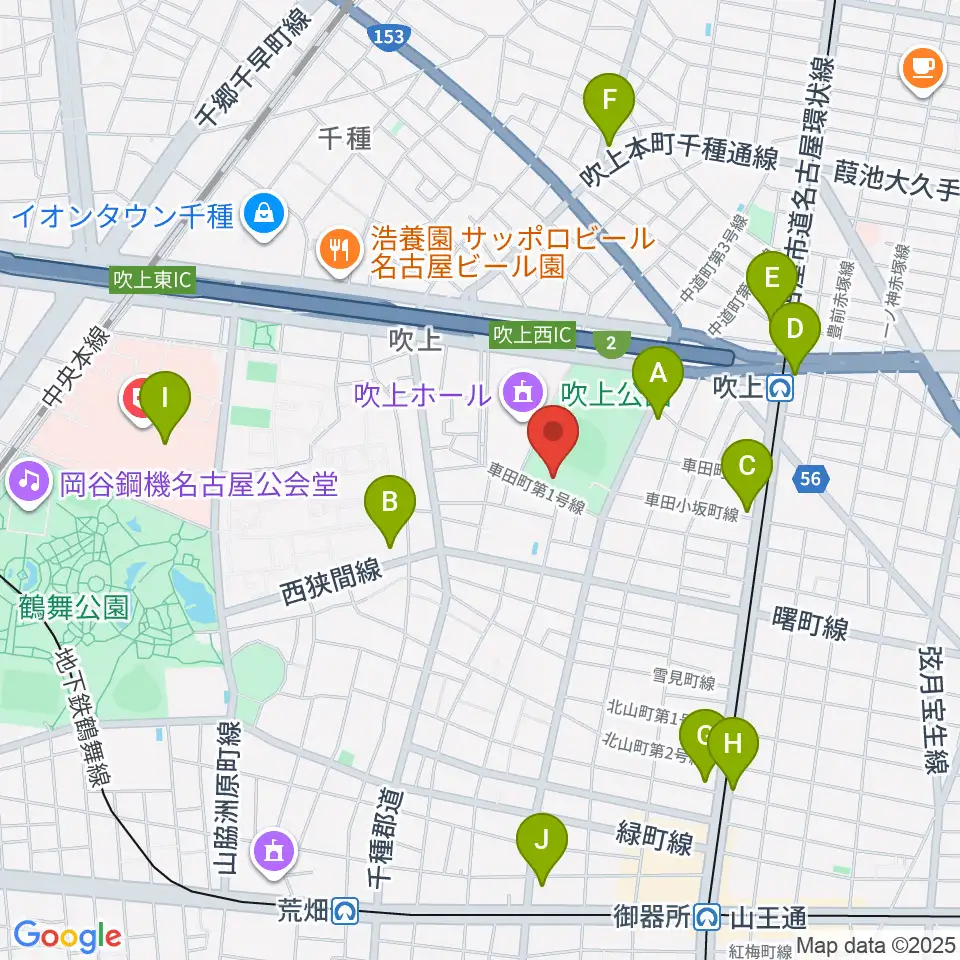 名古屋市昭和スポーツセンター周辺のコンビニエンスストア一覧地図