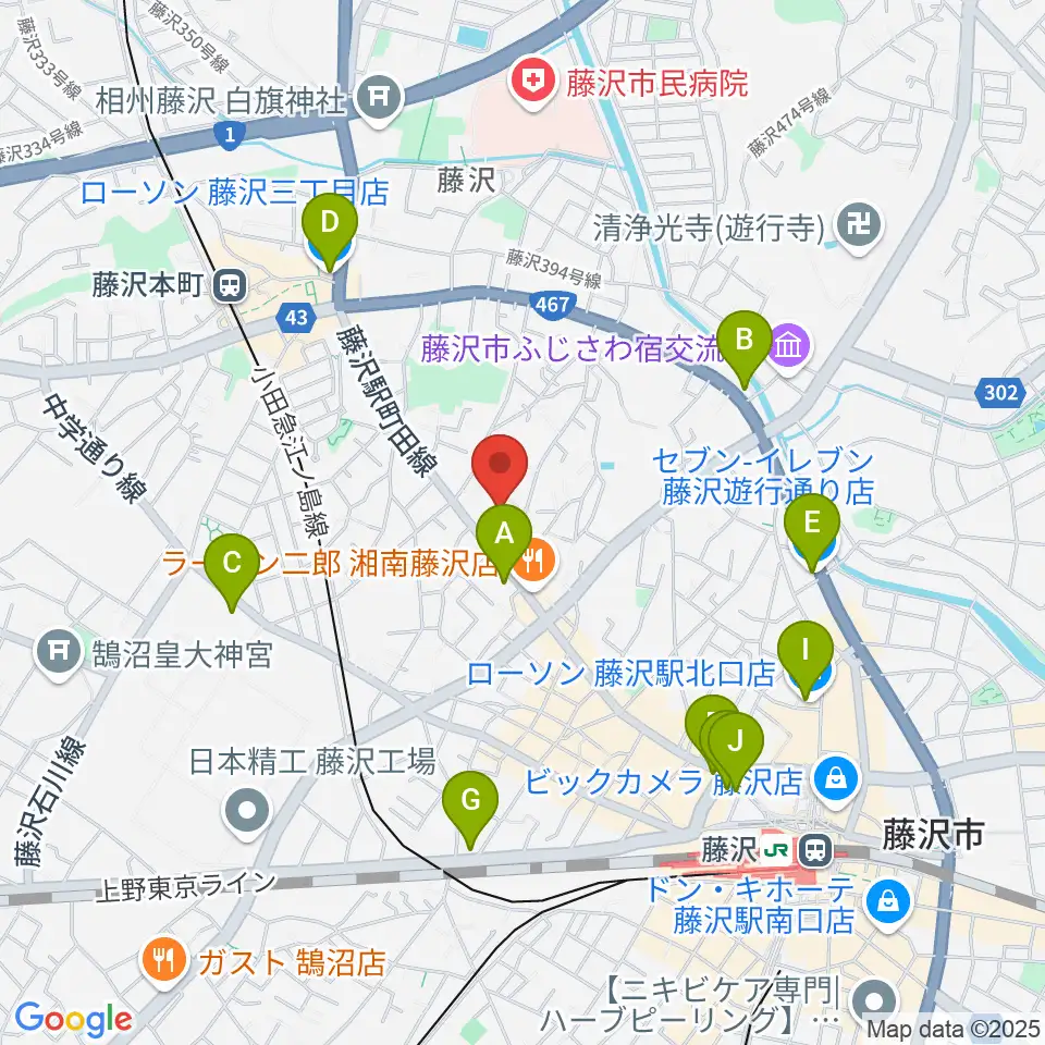 Fプレイス周辺のコンビニエンスストア一覧地図