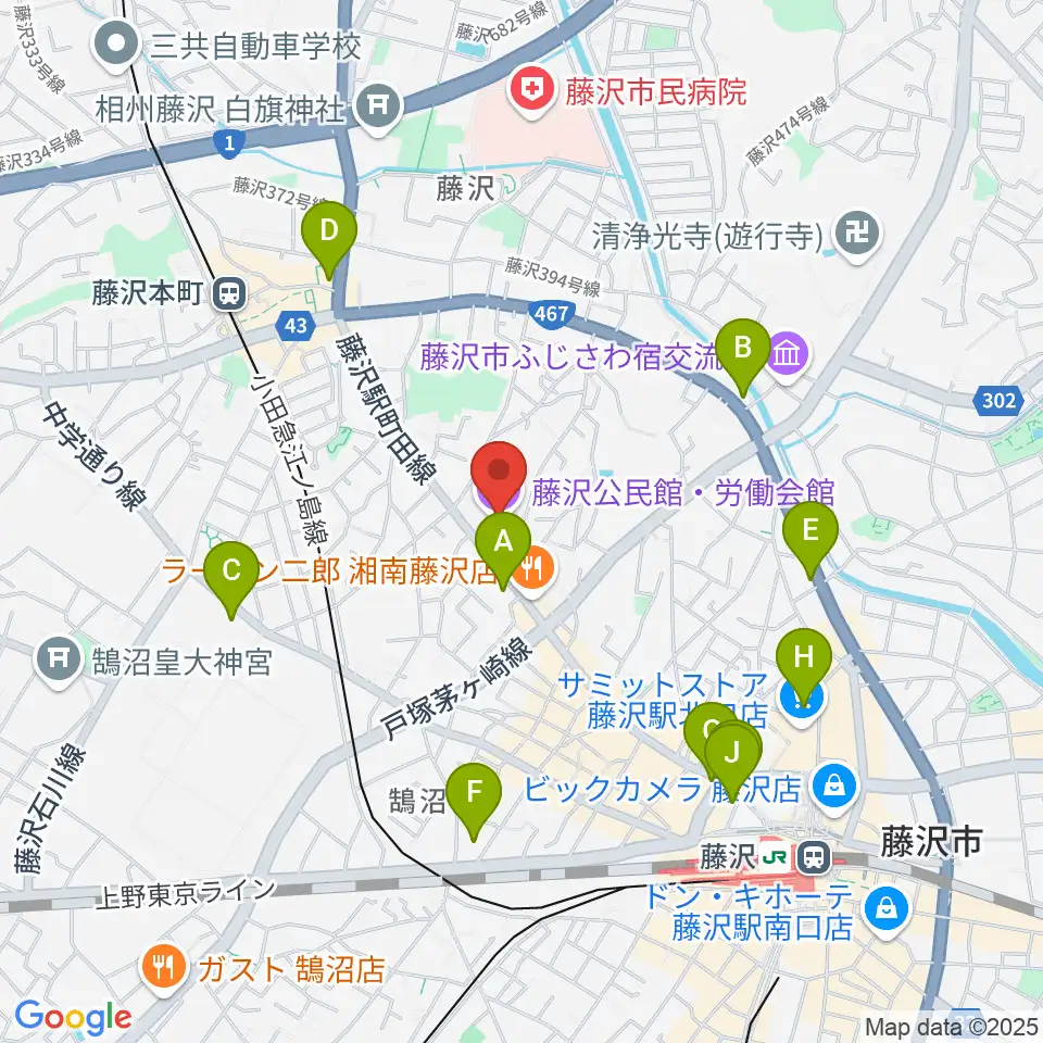 Fプレイス周辺のコンビニエンスストア一覧地図