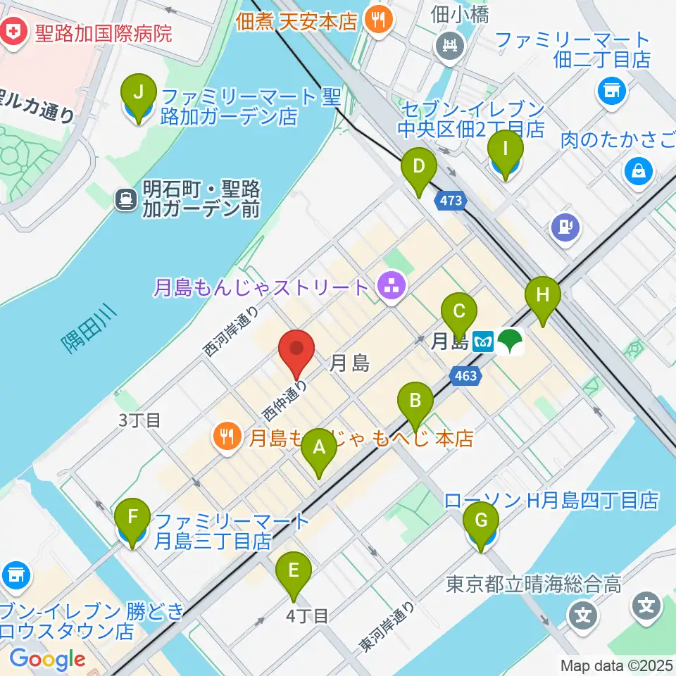 スタジオワンダーウォール周辺のコンビニエンスストア一覧地図
