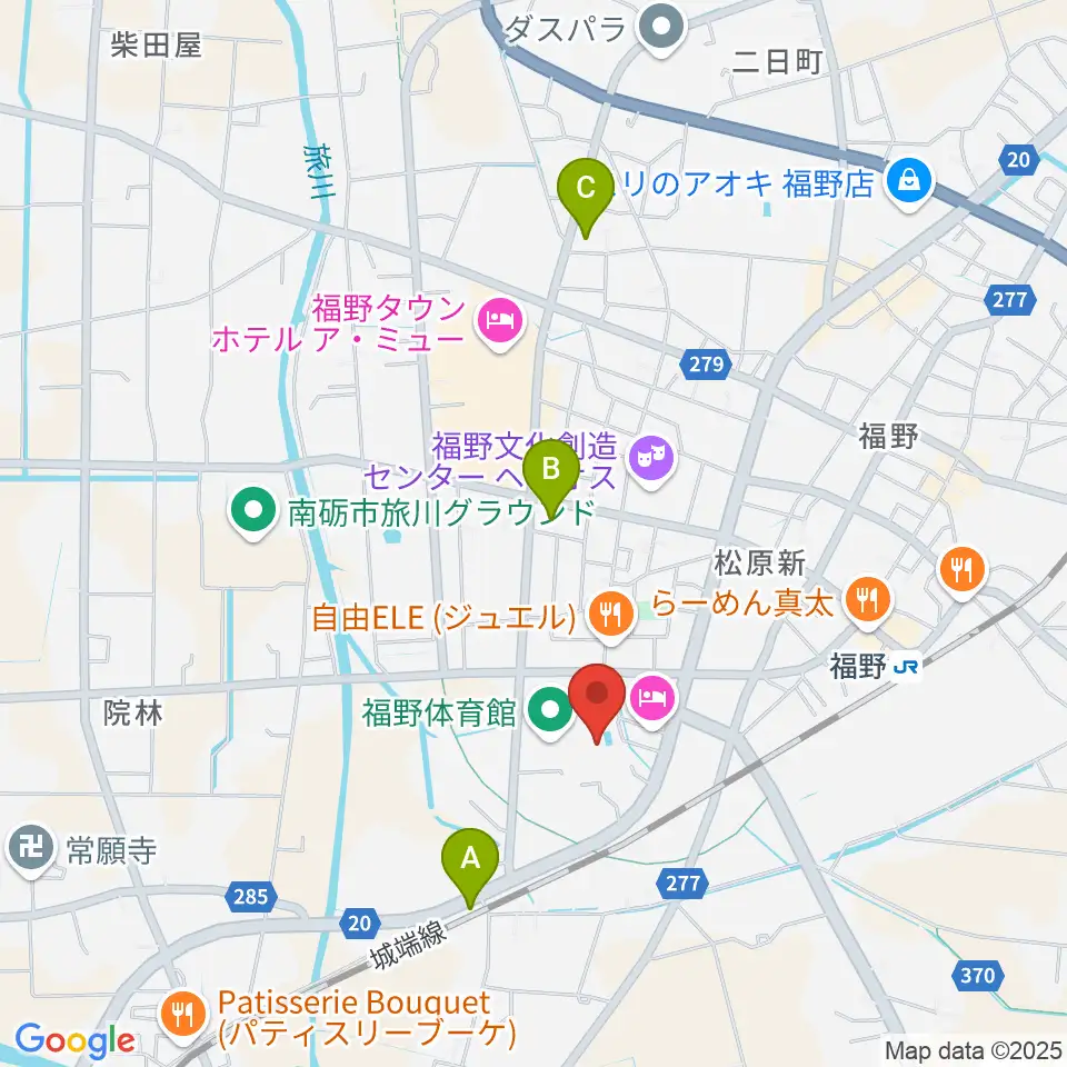 南砺市福野B&G海洋センター周辺のコンビニエンスストア一覧地図