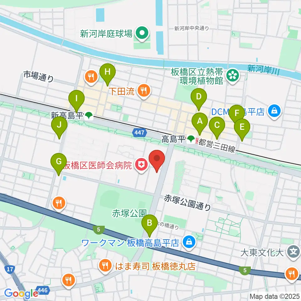 高島平区民館周辺のコンビニエンスストア一覧地図