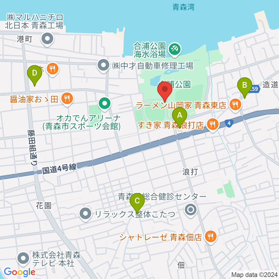 ダイシンベースボールスタジアム周辺のコンビニエンスストア一覧地図