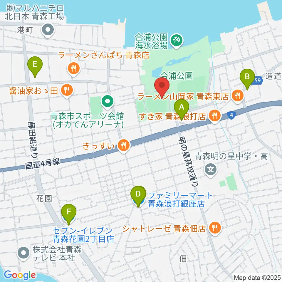 ダイシンベースボールスタジアム周辺のコンビニエンスストア一覧地図