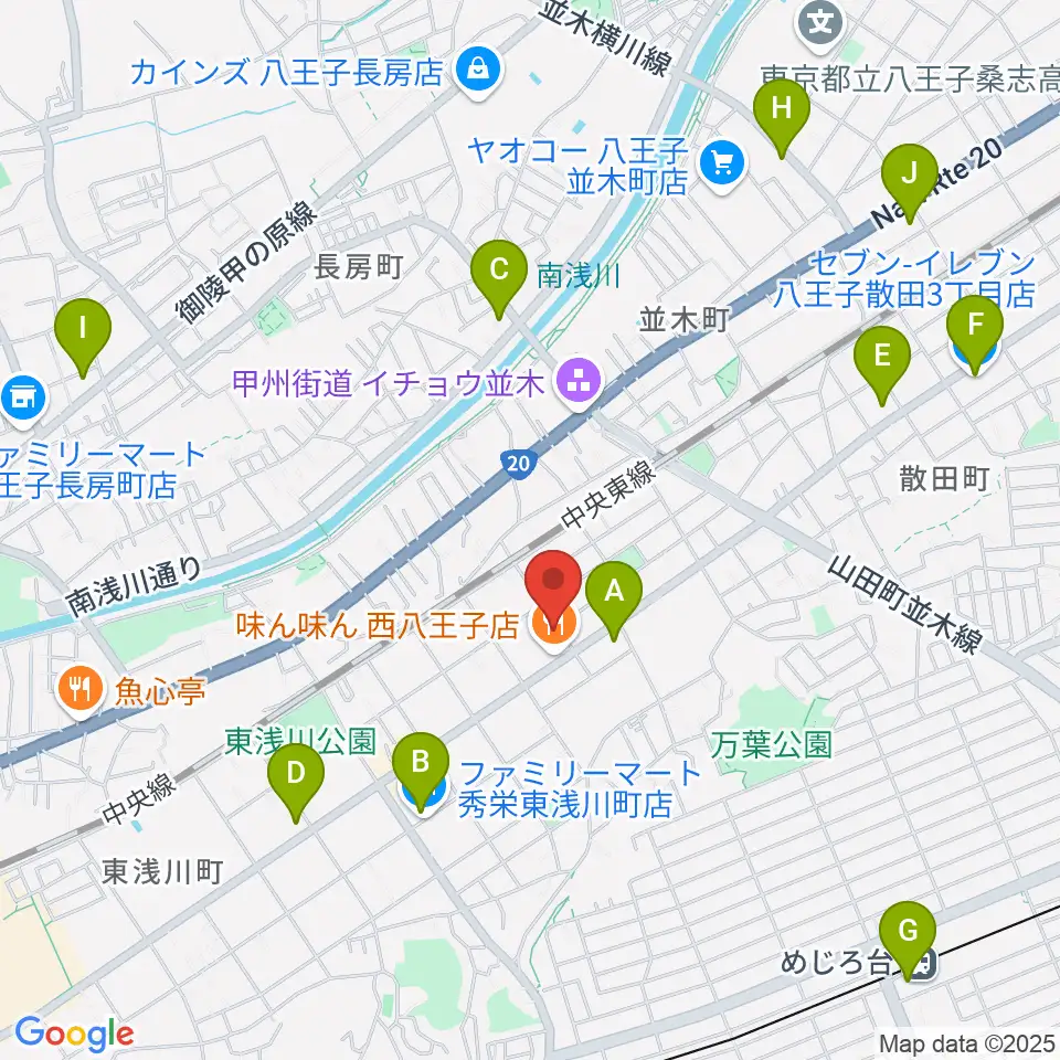 おんがく教室ここのね周辺のコンビニエンスストア一覧地図