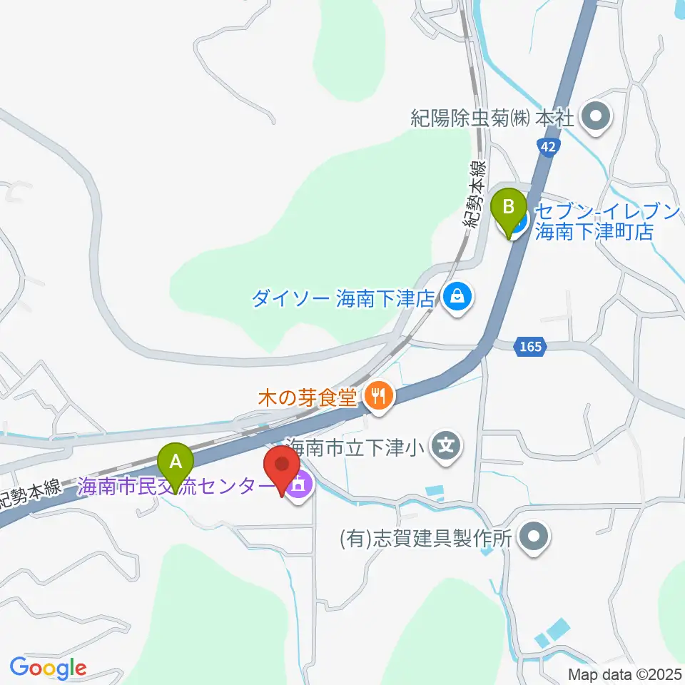 海南市民交流センター周辺のコンビニエンスストア一覧地図