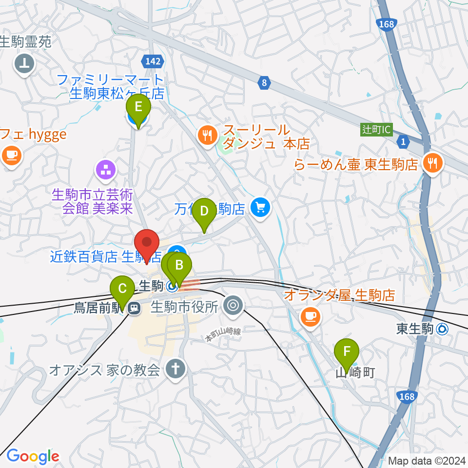 たけまるホール周辺のコンビニエンスストア一覧地図