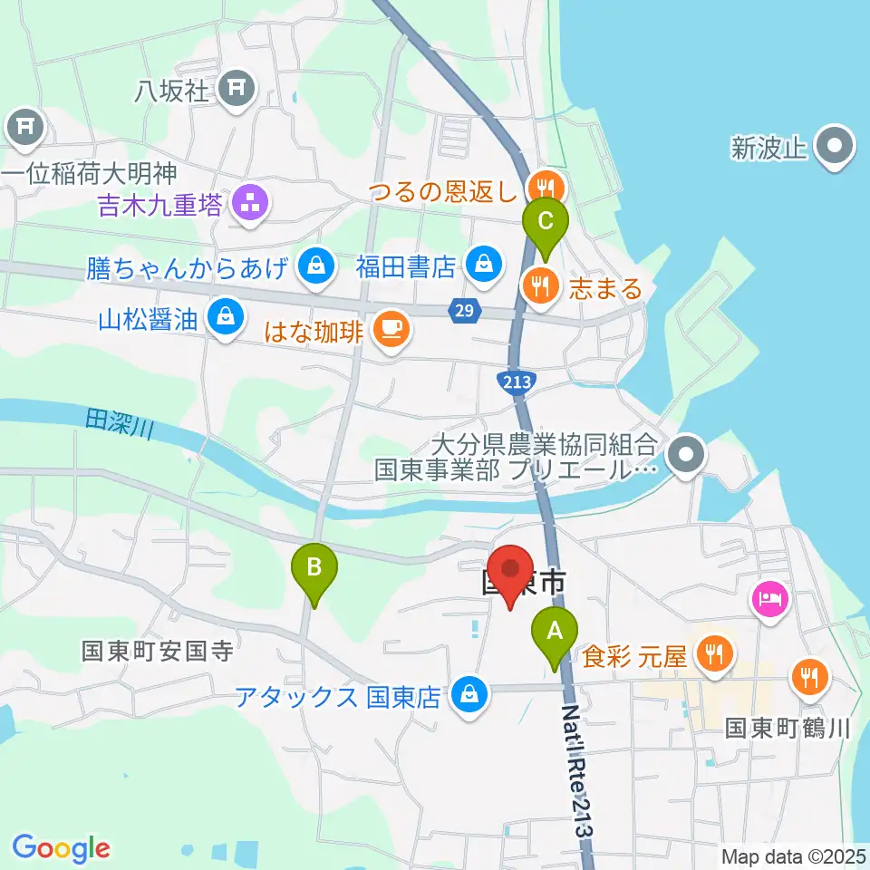 アストくにさき周辺のコンビニエンスストア一覧地図