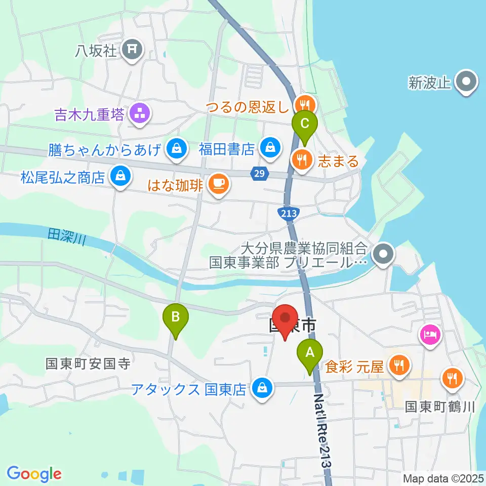 アストくにさき周辺のコンビニエンスストア一覧地図