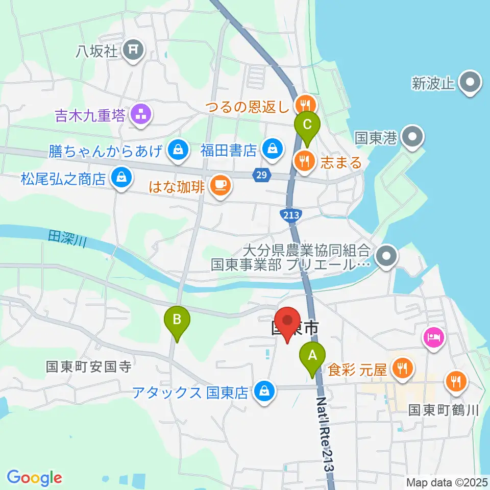 アストくにさき周辺のコンビニエンスストア一覧地図