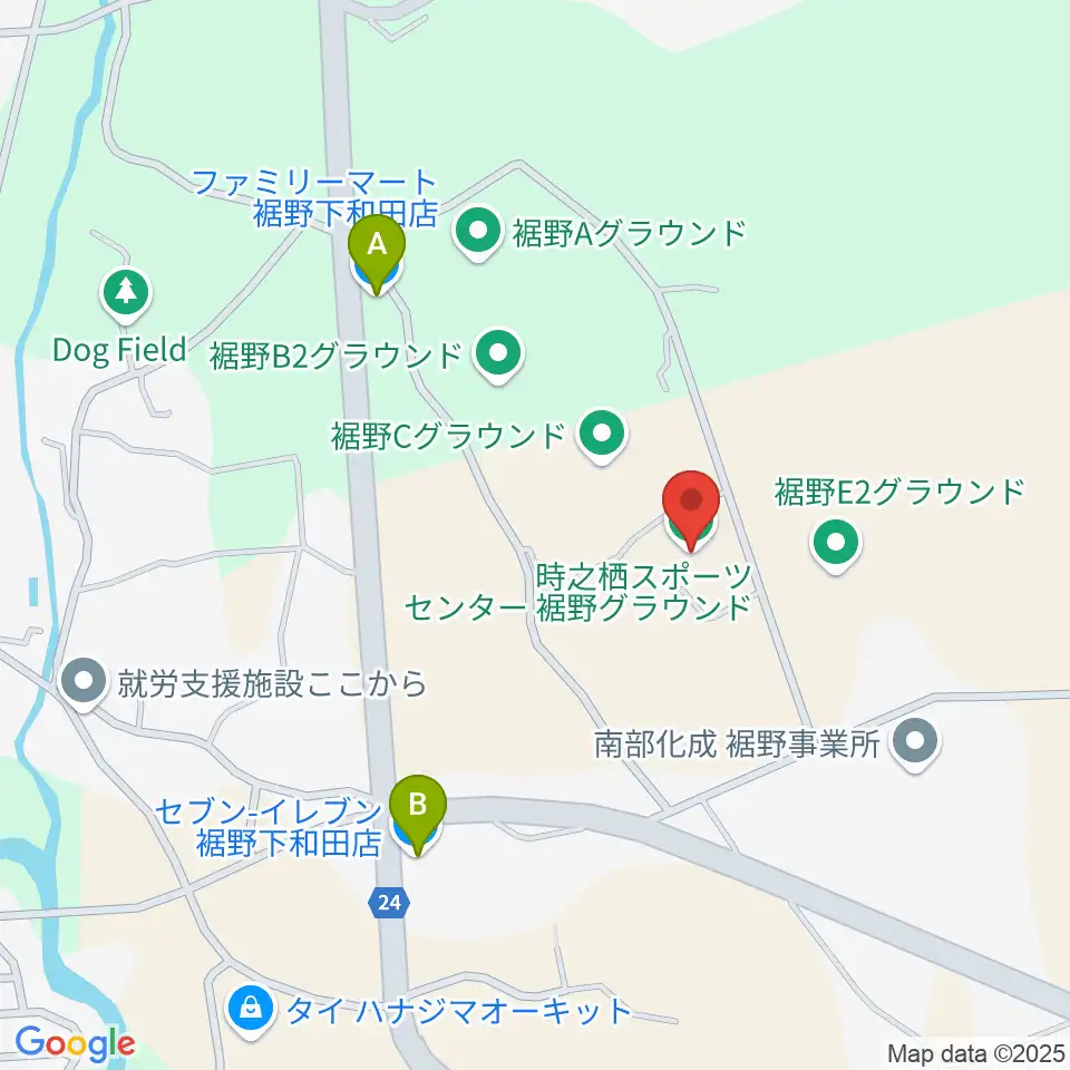 時之栖スポーツセンター 裾野グラウンド周辺のコンビニエンスストア一覧地図
