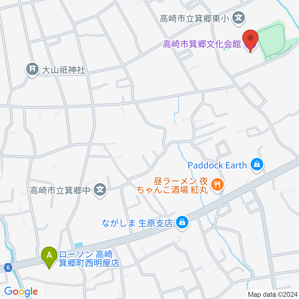 箕郷文化会館周辺のコンビニエンスストア一覧地図