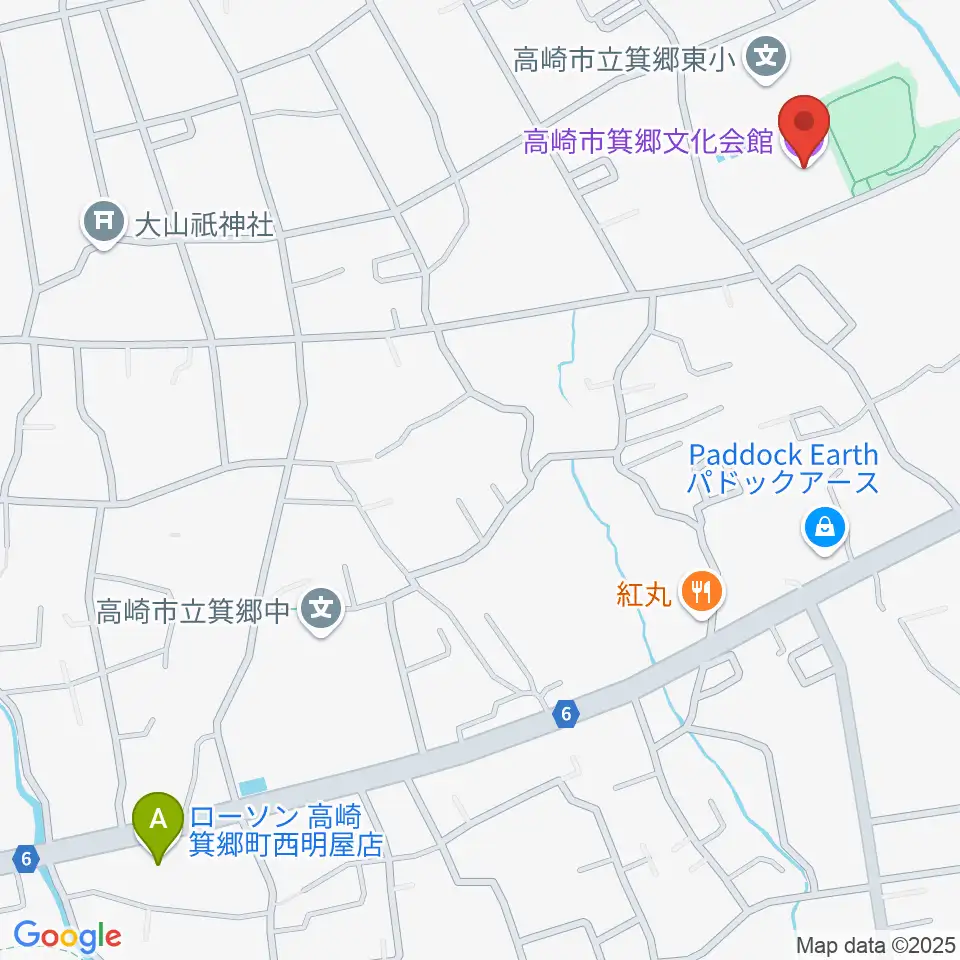 箕郷文化会館周辺のコンビニエンスストア一覧地図