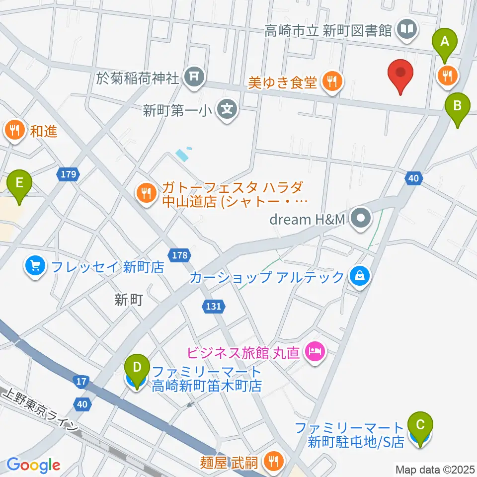 新町文化ホール周辺のコンビニエンスストア一覧地図