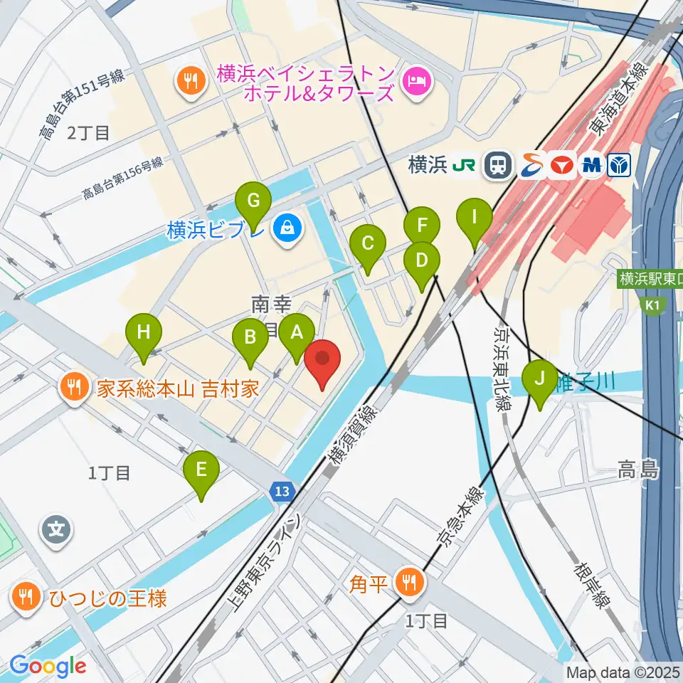 1000 CLUB周辺のコンビニエンスストア一覧地図