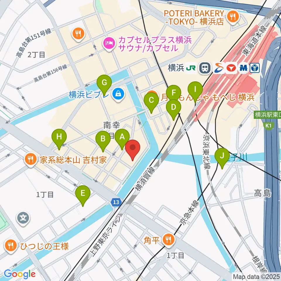 1000 CLUB周辺のコンビニエンスストア一覧地図