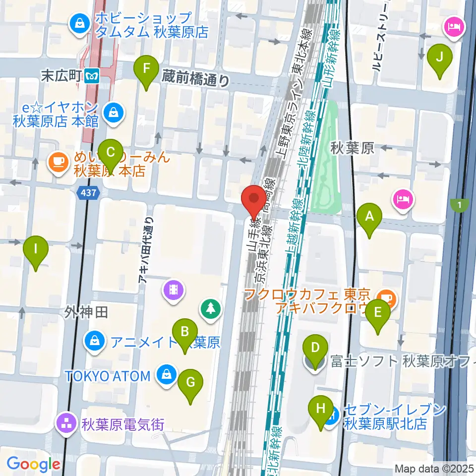 TAIKO-LAB秋葉原周辺のコンビニエンスストア一覧地図