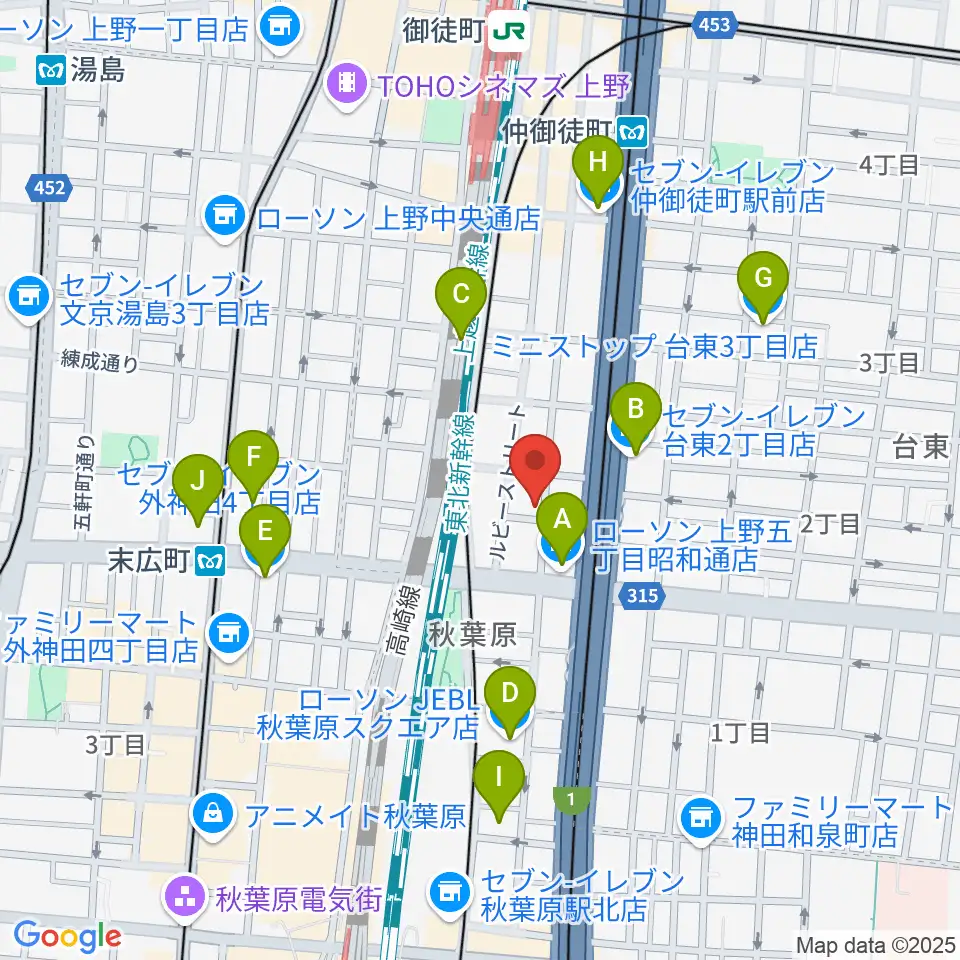 和の音交流館周辺のコンビニエンスストア一覧地図