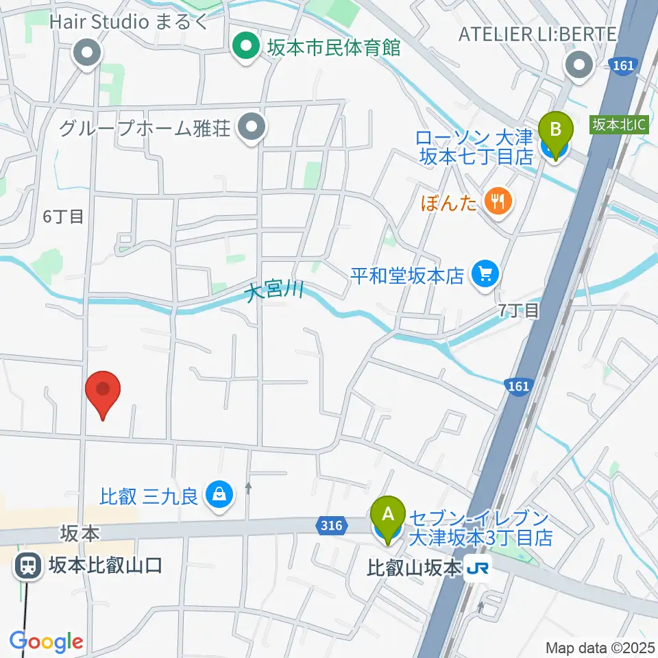 ラプリマ音楽教室周辺のコンビニエンスストア一覧地図
