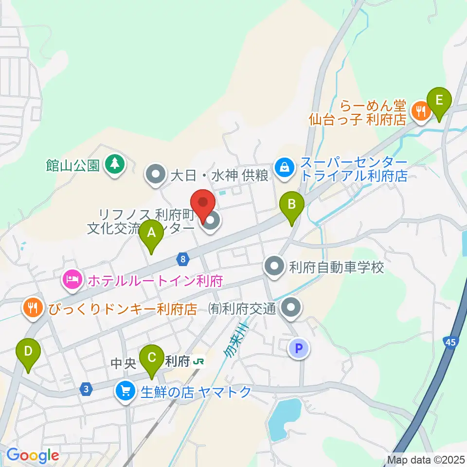 利府町文化交流センター リフノス周辺のコンビニエンスストア一覧地図