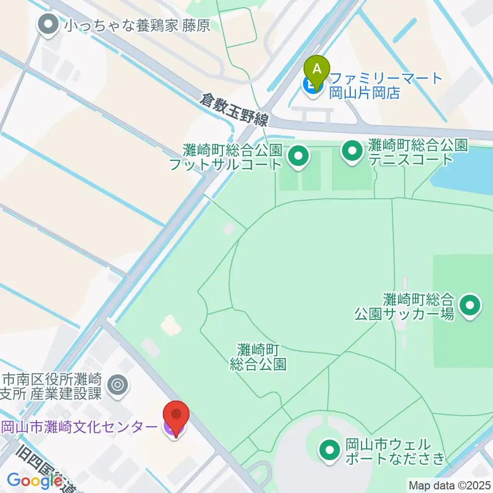 岡山市灘崎文化センター周辺のコンビニエンスストア一覧地図