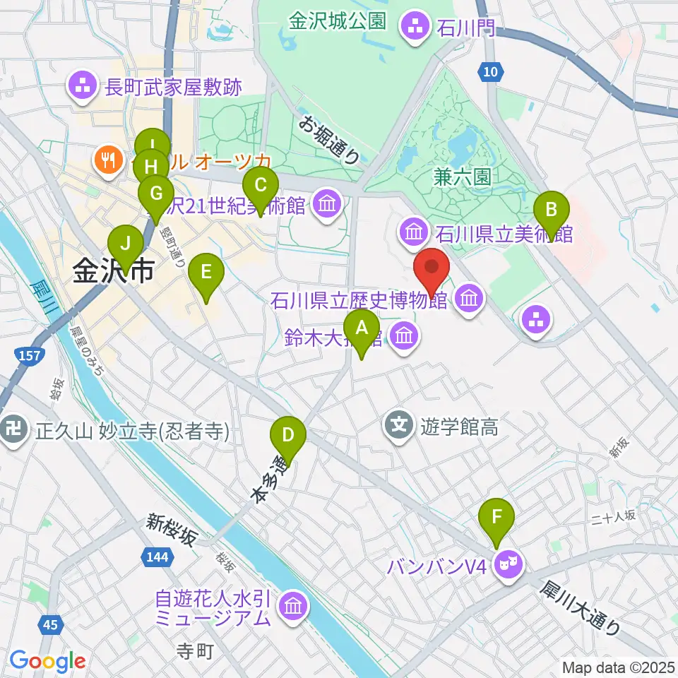 国立工芸館周辺のコンビニエンスストア一覧地図