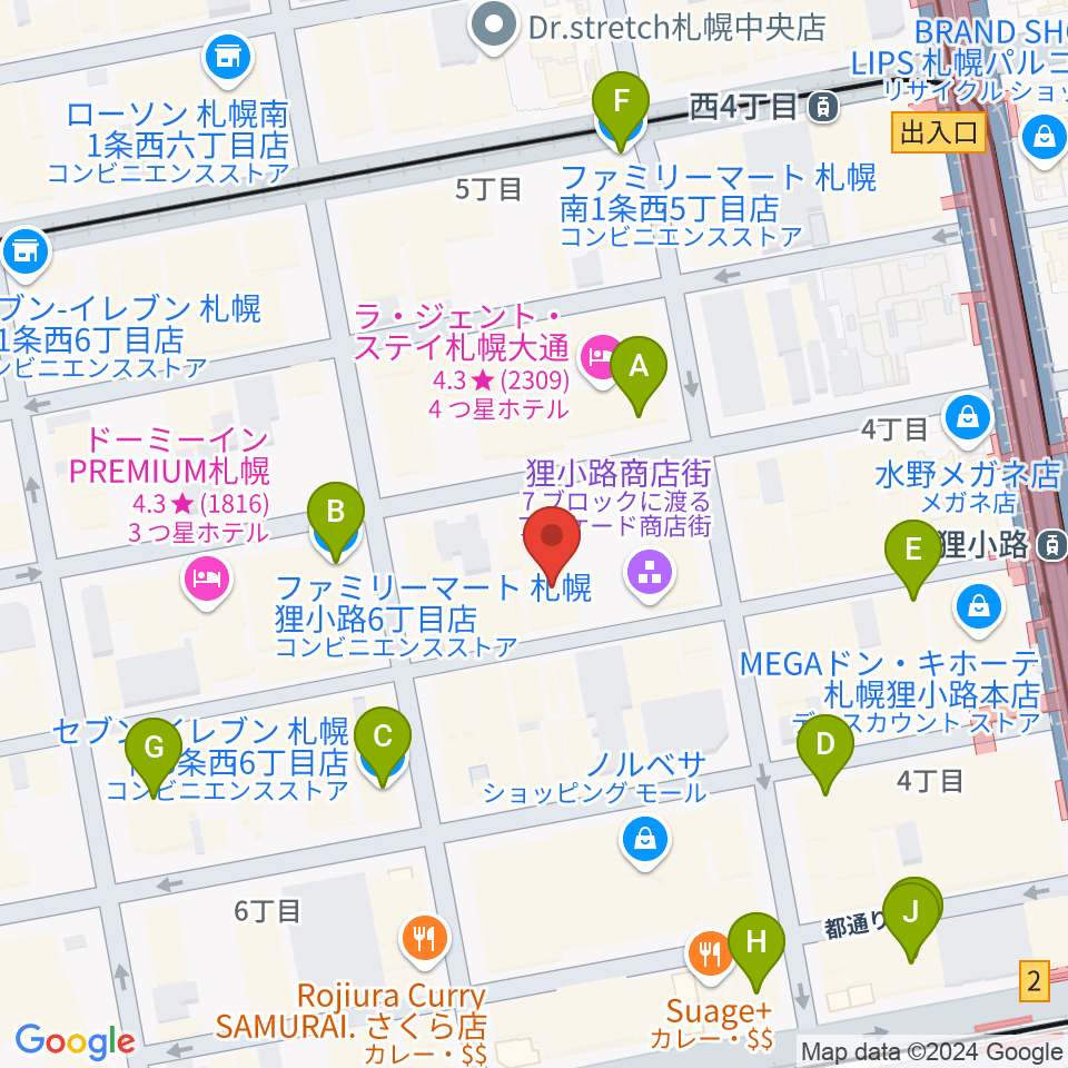 サツゲキ周辺のコンビニエンスストア一覧地図