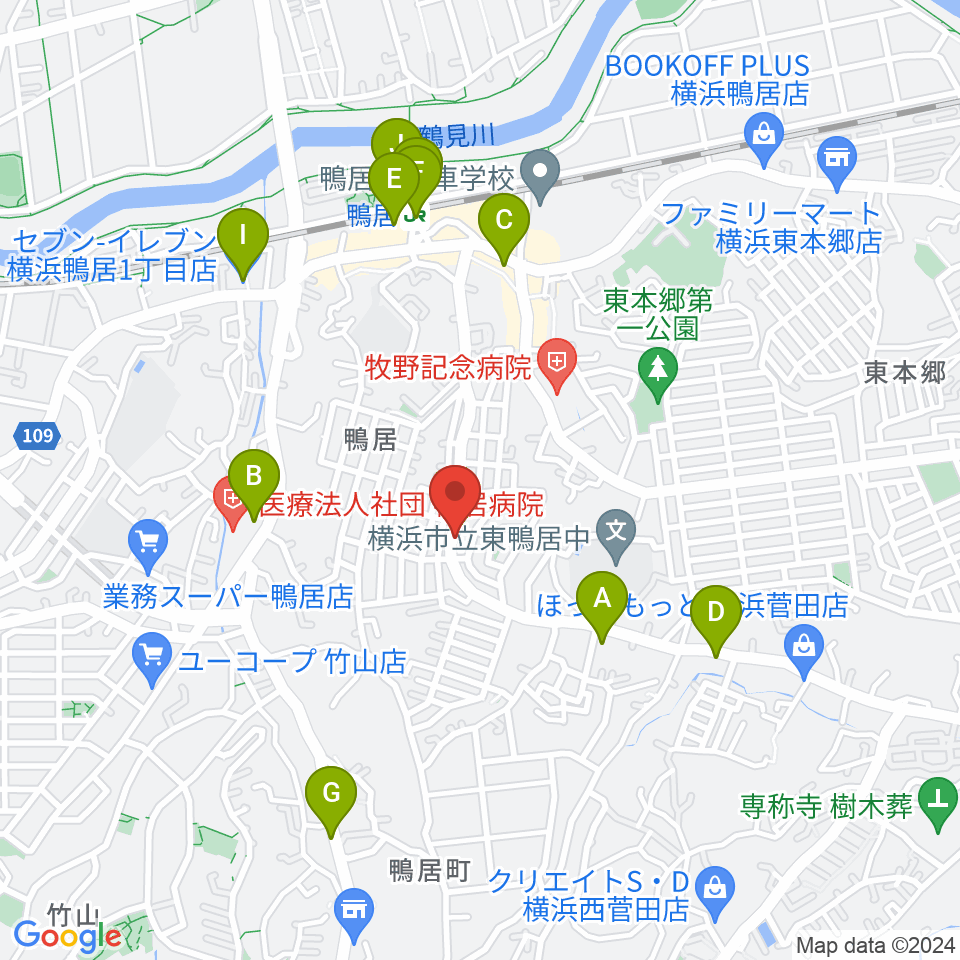 スタジオあぢと周辺のコンビニエンスストア一覧地図