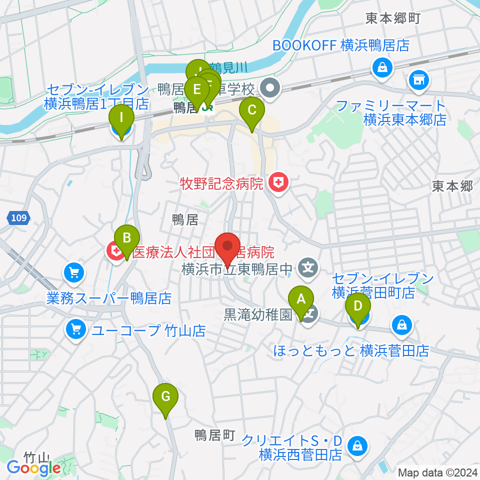 スタジオあぢと周辺のコンビニエンスストア一覧地図