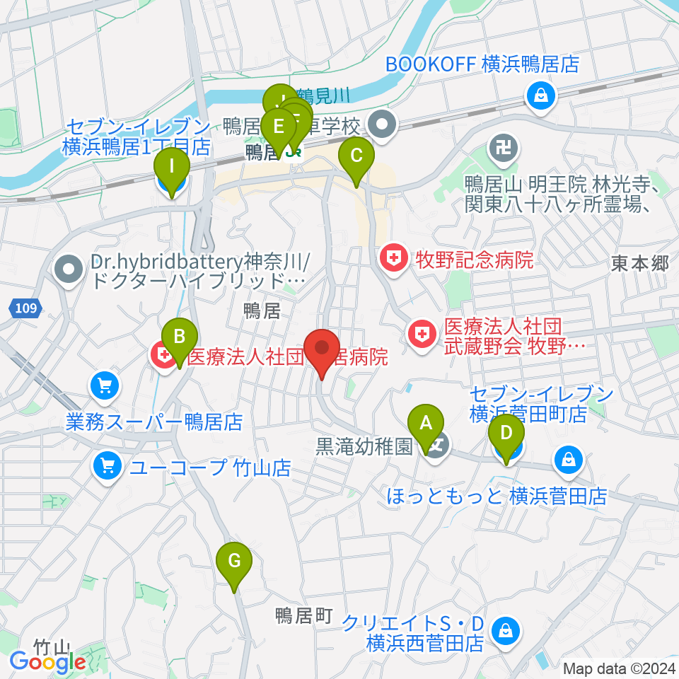 スタジオあぢと周辺のコンビニエンスストア一覧地図