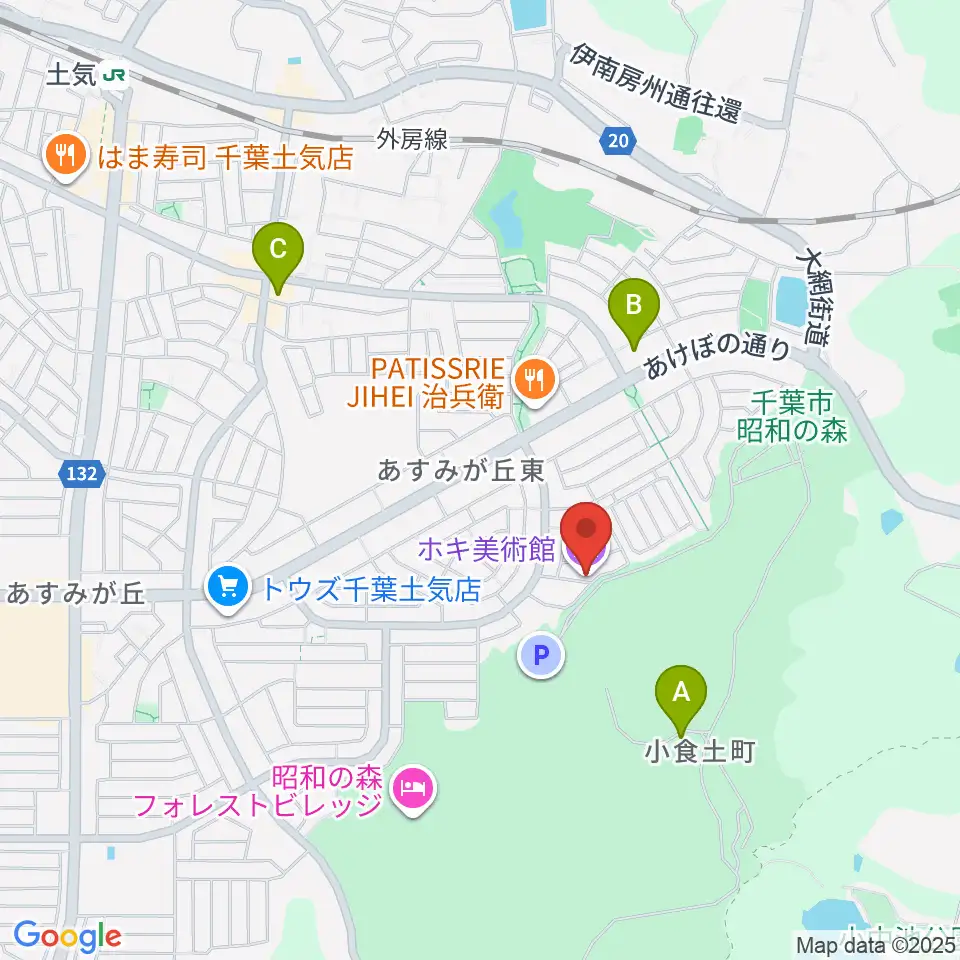 ホキ美術館周辺のコンビニエンスストア一覧地図