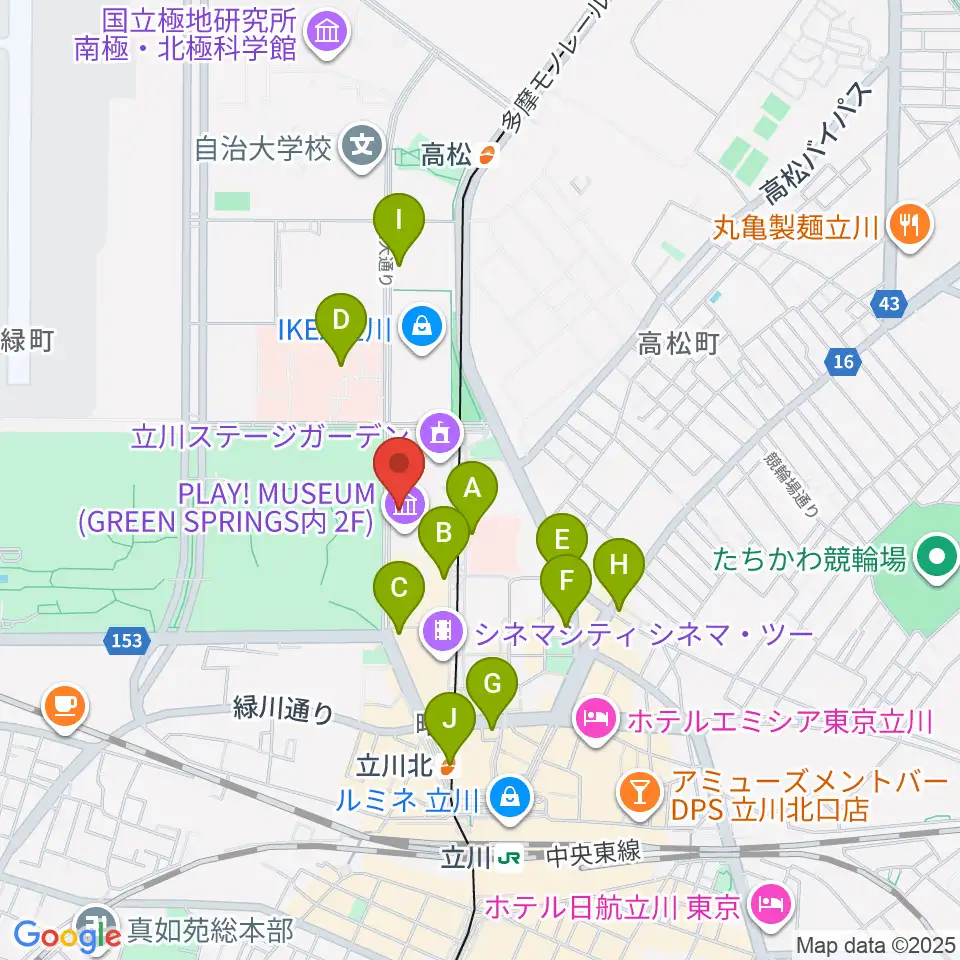 PLAY! MUSEUM周辺のコンビニエンスストア一覧地図
