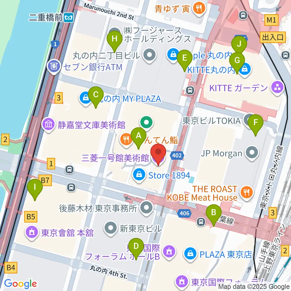 三菱一号館美術館周辺のコンビニエンスストア一覧地図