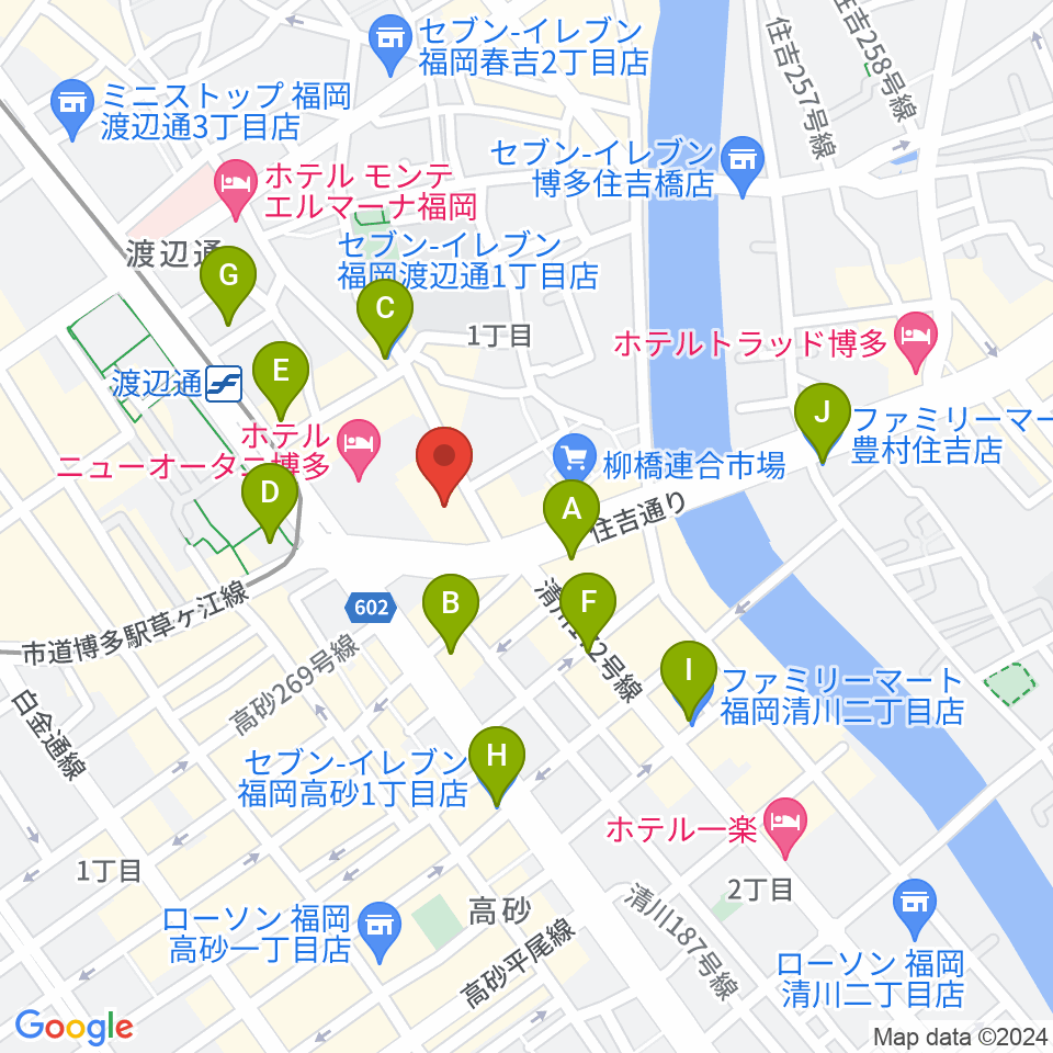 福岡HEACON LABO周辺のコンビニエンスストア一覧地図